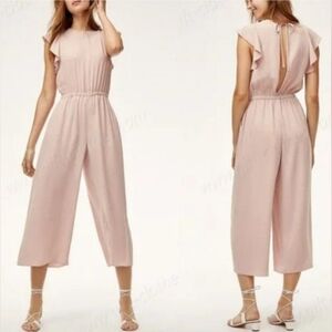 🌷Aritzia Wilfred Light Pink Fleurette Ruffle Sleeve Jumpsuit🌷Like New  size:S